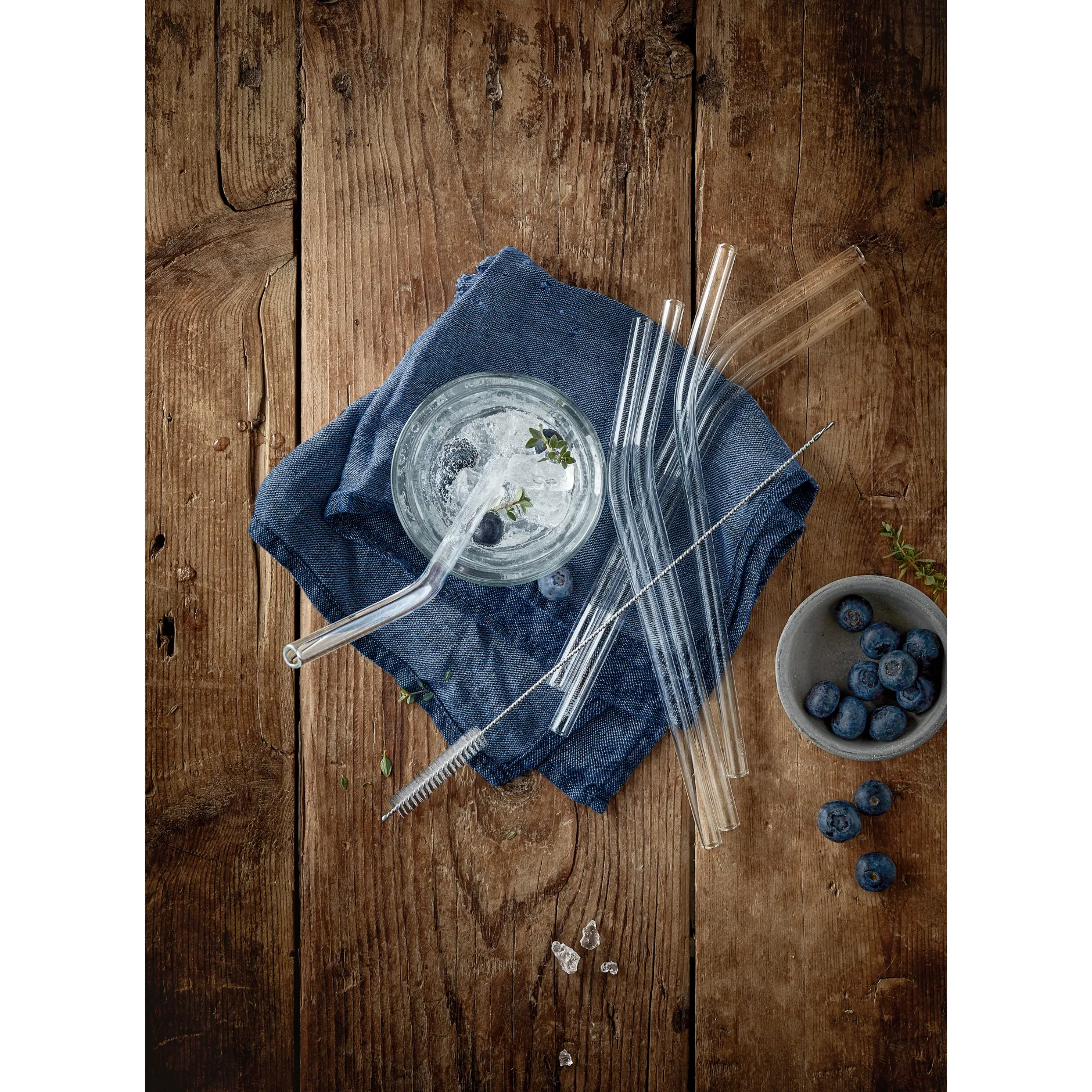 Baric Trinkhalme aus Glas, 22 cm, 6 Stück|WMF