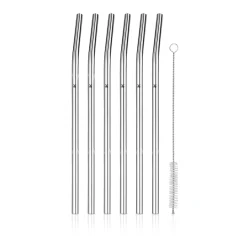 BaricTrinkhalm-Set aus Cromargan®, 24 cm, 6-teilig plus Reinigungsbürste|WMF New