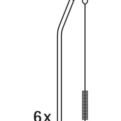 BaricTrinkhalm-Set aus Cromargan®, 24 cm, 6-teilig plus Reinigungsbürste|WMF New