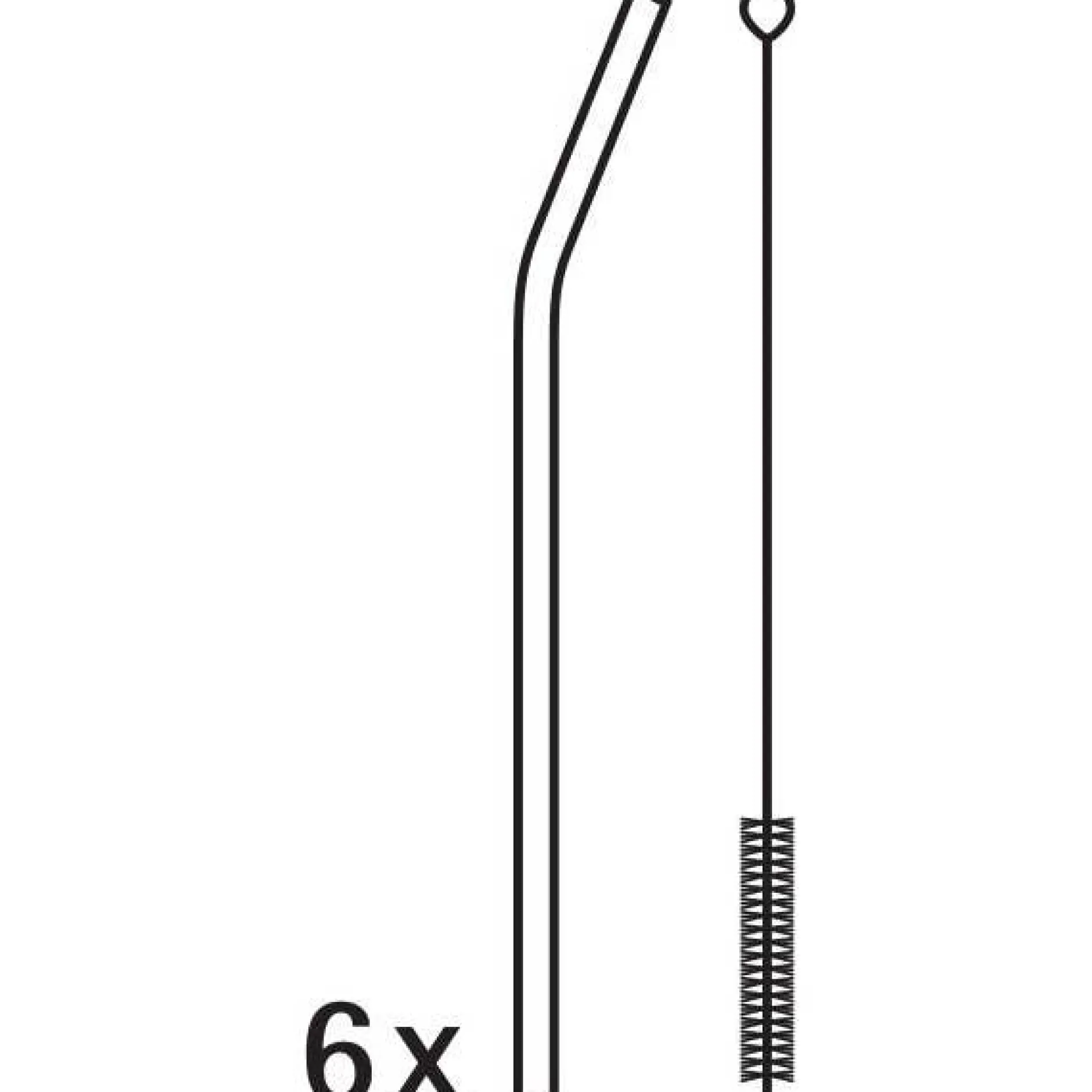 BaricTrinkhalm-Set aus Cromargan®, 24 cm, 6-teilig plus Reinigungsbürste|WMF New