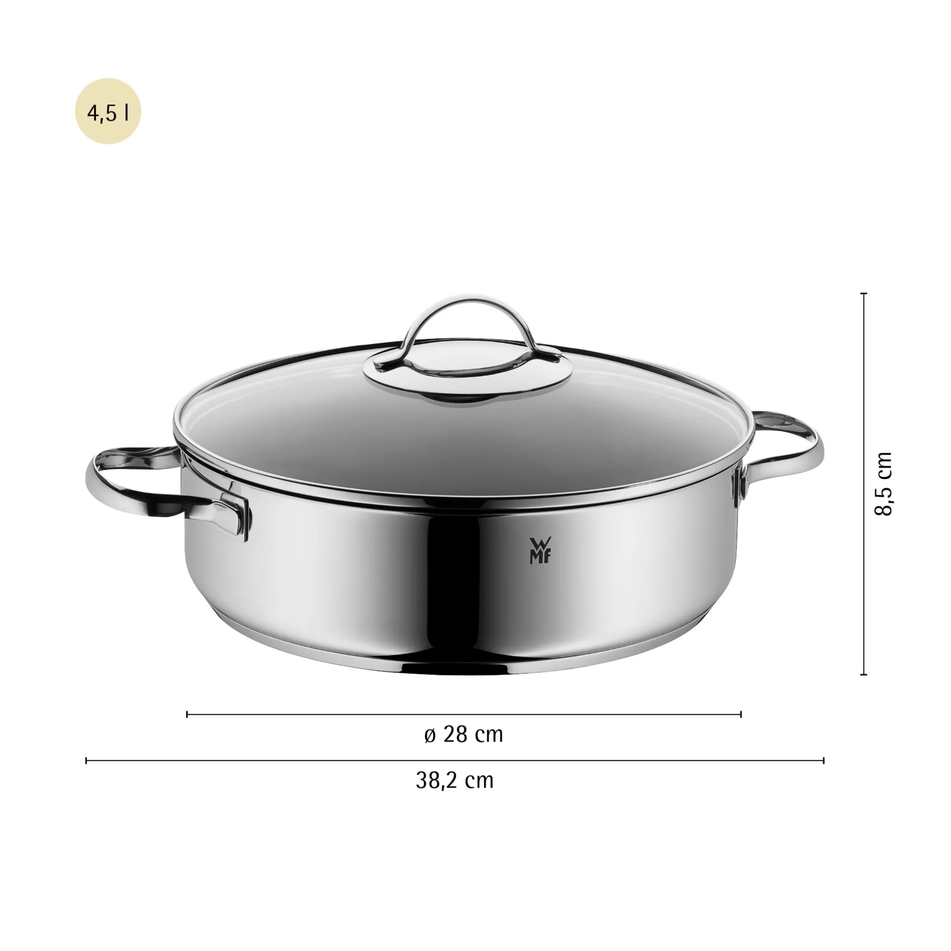 Devil Servier-Schmorpfanne mit Glasdeckel, 28 cm|WMF New