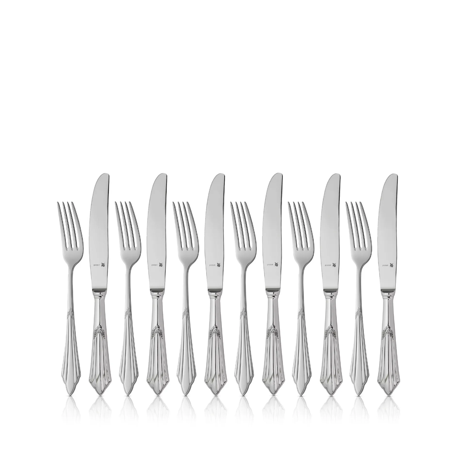 Fächer Dessertbesteck-Set, 12-teilig, Cromargan protect®|WMF Outlet