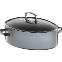 Fusiontec Mineral Bräter mit Glasdeckel, oval, 36 cm, Platinum|WMF Sale