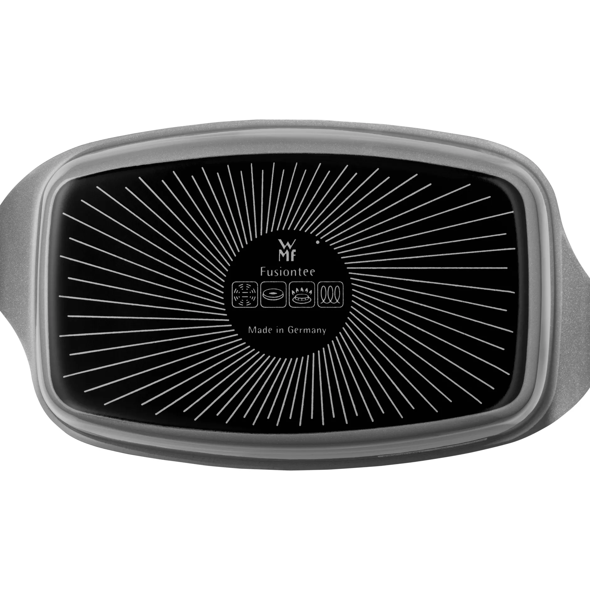 Fusiontec Mineral Bräter mit Glasdeckel, rechteckig, 32 x 21 cm, Platinum|WMF