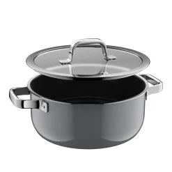 Fusiontec Mineral Pro, Bratentopf mit Decke, 24 cm, Platinum|WMF Best