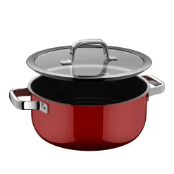 Fusiontec Mineral Pro, Bratentopf mit Deckel, 24 cm, Passion Red|WMF Hot