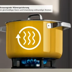 Fusiontec Mineral Pro, Kochschüssel mit Deckel, 24 cm, Mango Yellow|WMF