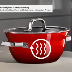 Fusiontec Mineral Pro, Kochschüssel mit Deckel, 24 cm, Passion Red|WMF Outlet