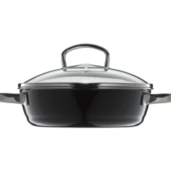 Fusiontec Mineral Schmorpfanne mit Glasdeckel, 24 cm, Black|WMF Hot