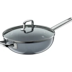 Fusiontec Mineral Wok mit Glasdeckel, 28 cm, Platinum|WMF New