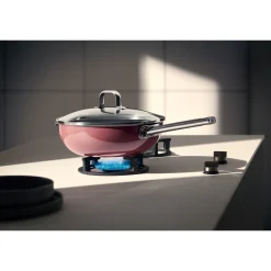Fusiontec Mineral Wok mit Glasdeckel, 28 cm, Platinum|WMF New