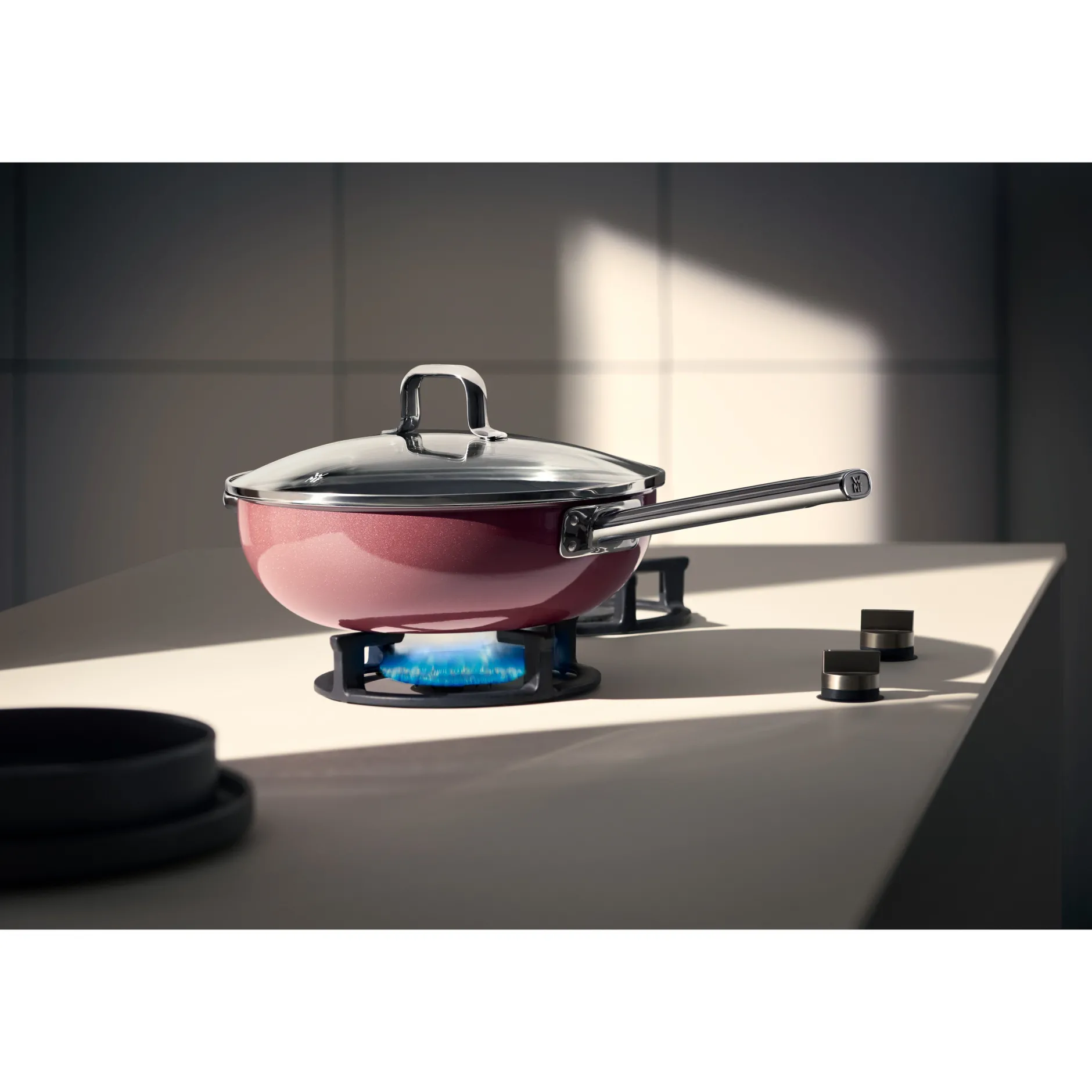 Fusiontec Mineral Wok mit Glasdeckel, 28 cm, Platinum|WMF New