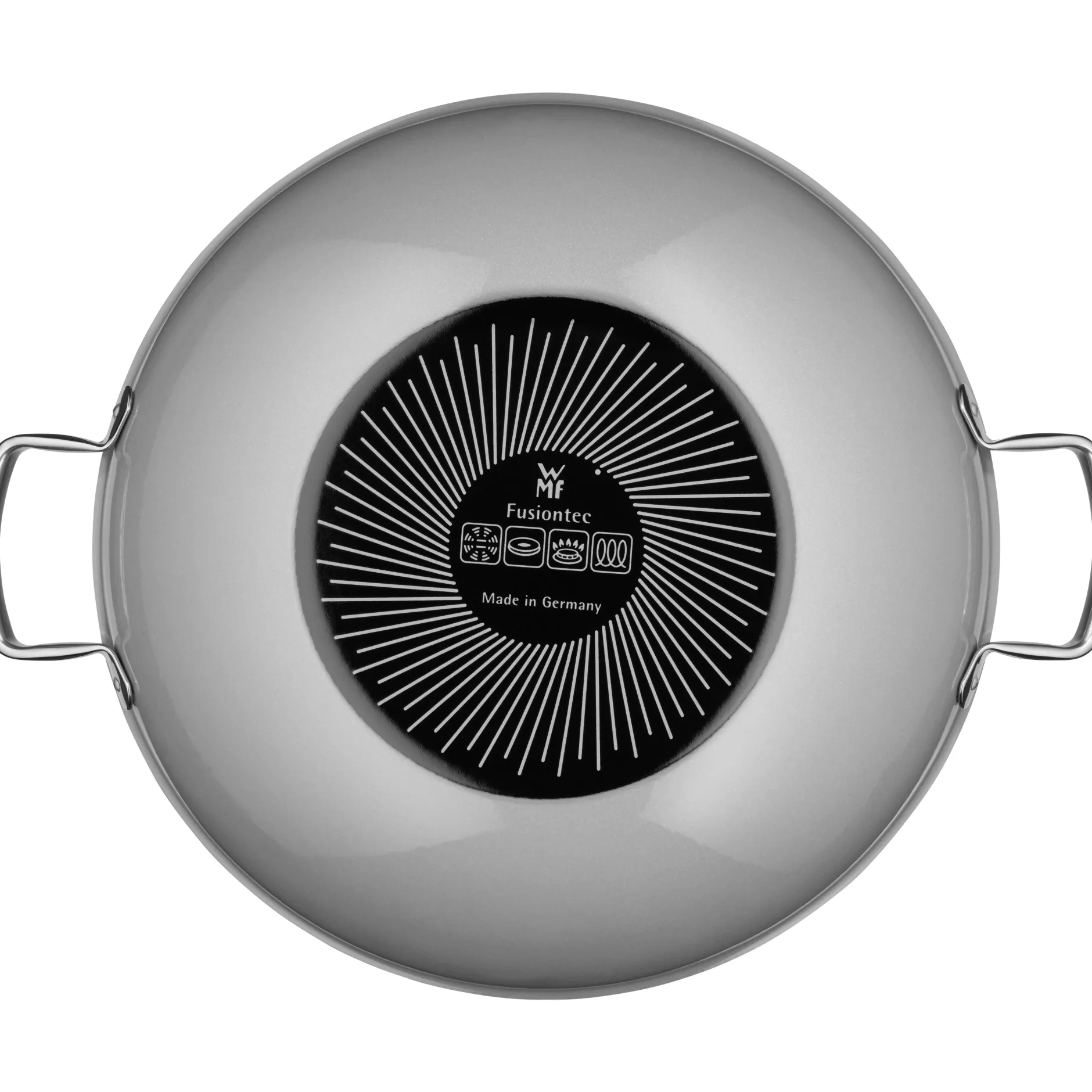 Fusiontec Mineral Wok mit Glasdeckel, 36 cm, Platinum|WMF Discount