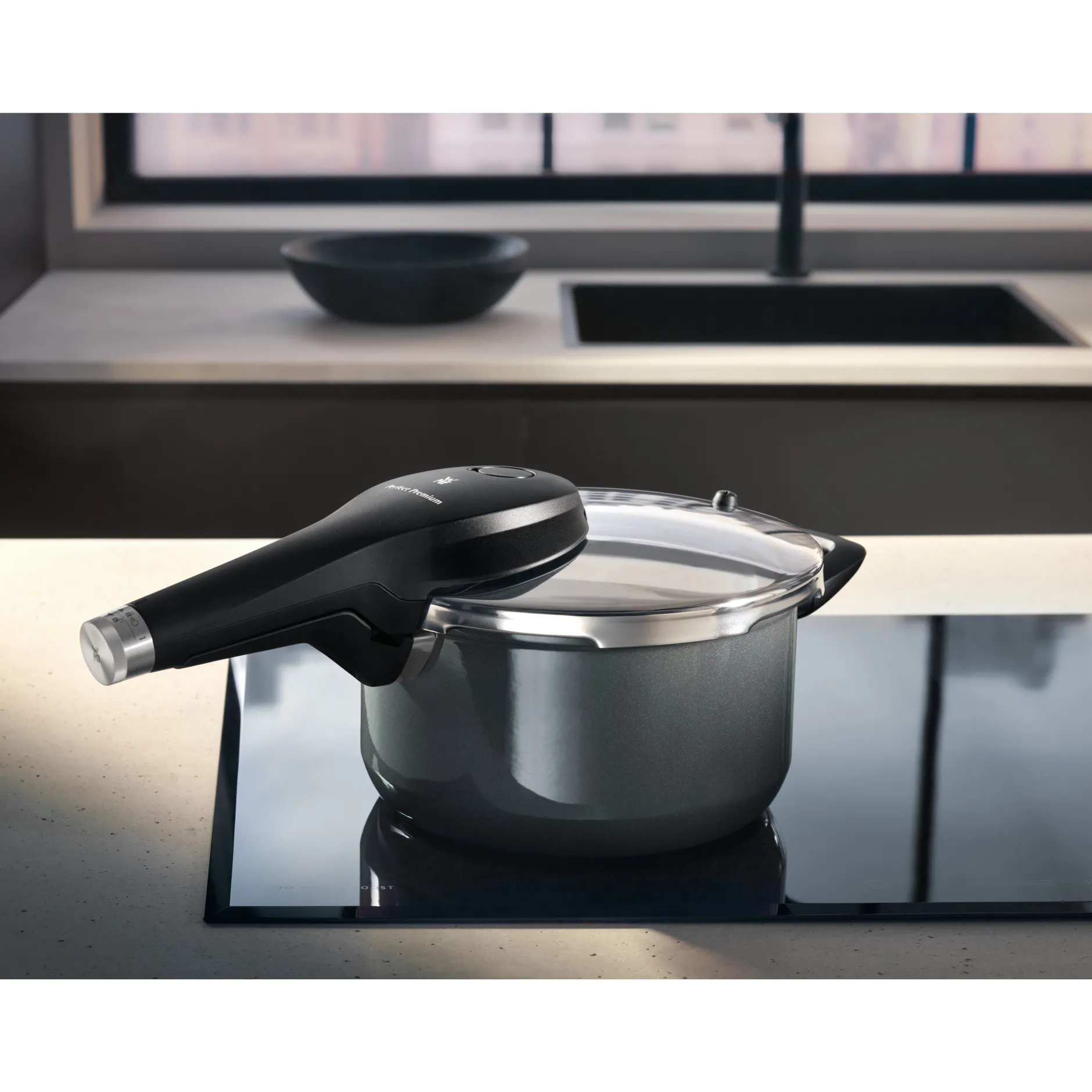 Fusiontec Perfect Premium Schnellkochtopf, 22 cm, 4,5 l Platinum|WMF
