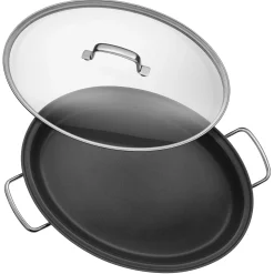 Gourmet-/Fischpfanne mit Glasdeckel, oval, 38 x 26 cm|WMF Outlet