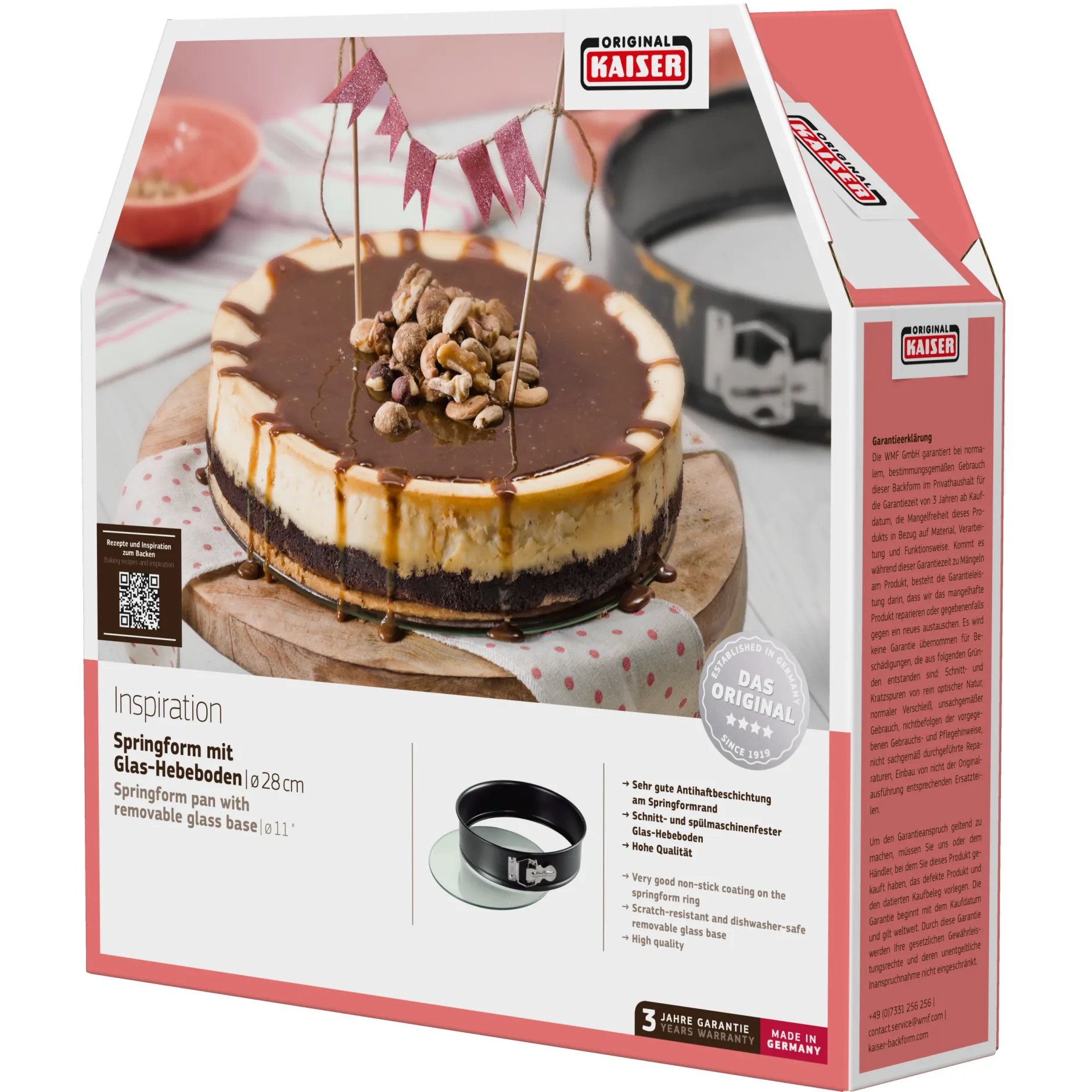 KAISER Inspiration Springform mit Glashebeboden, 28 cm|WMF Best