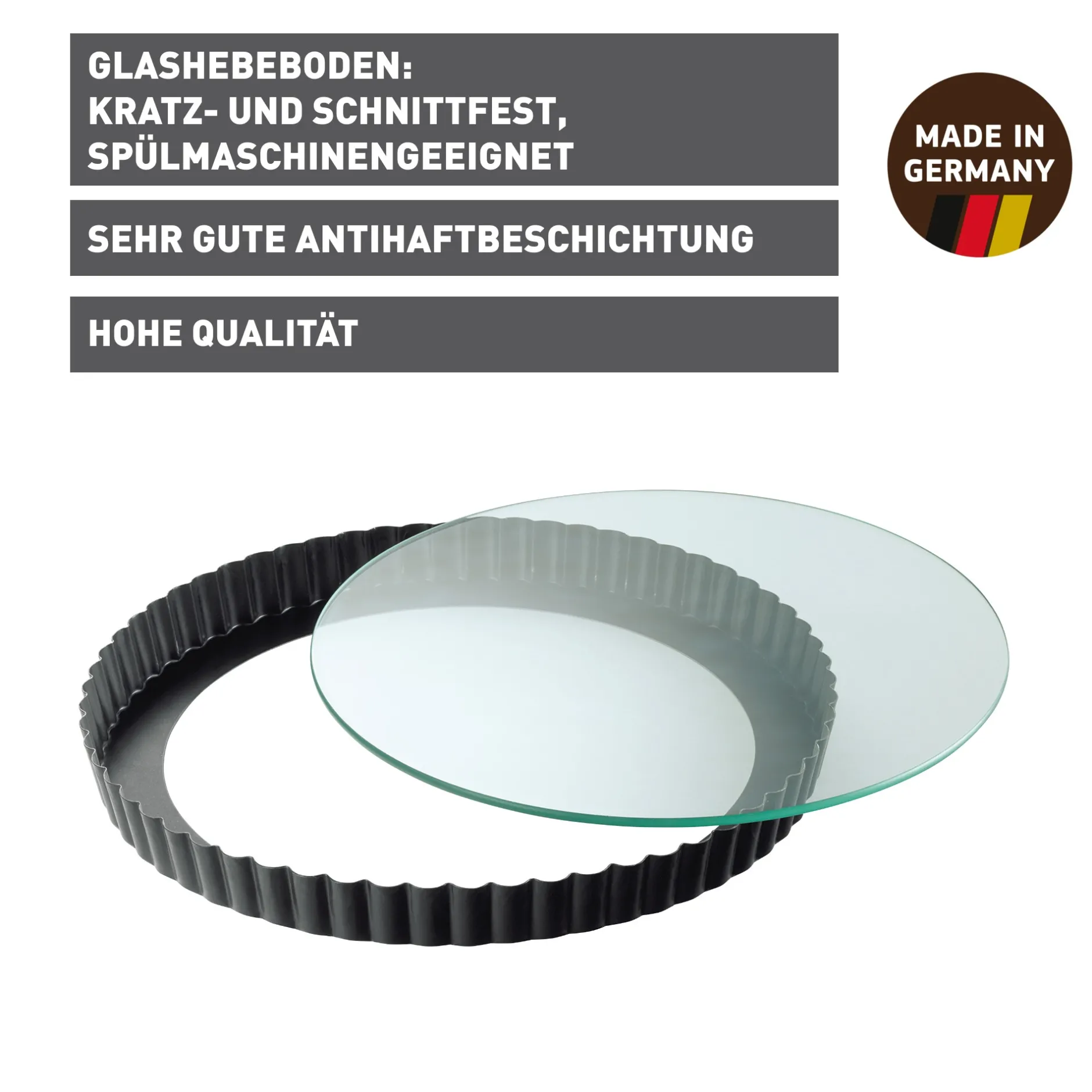KAISER Inspiration Tarte- & Quicheform mit Glashebeboden, 28 cm|WMF