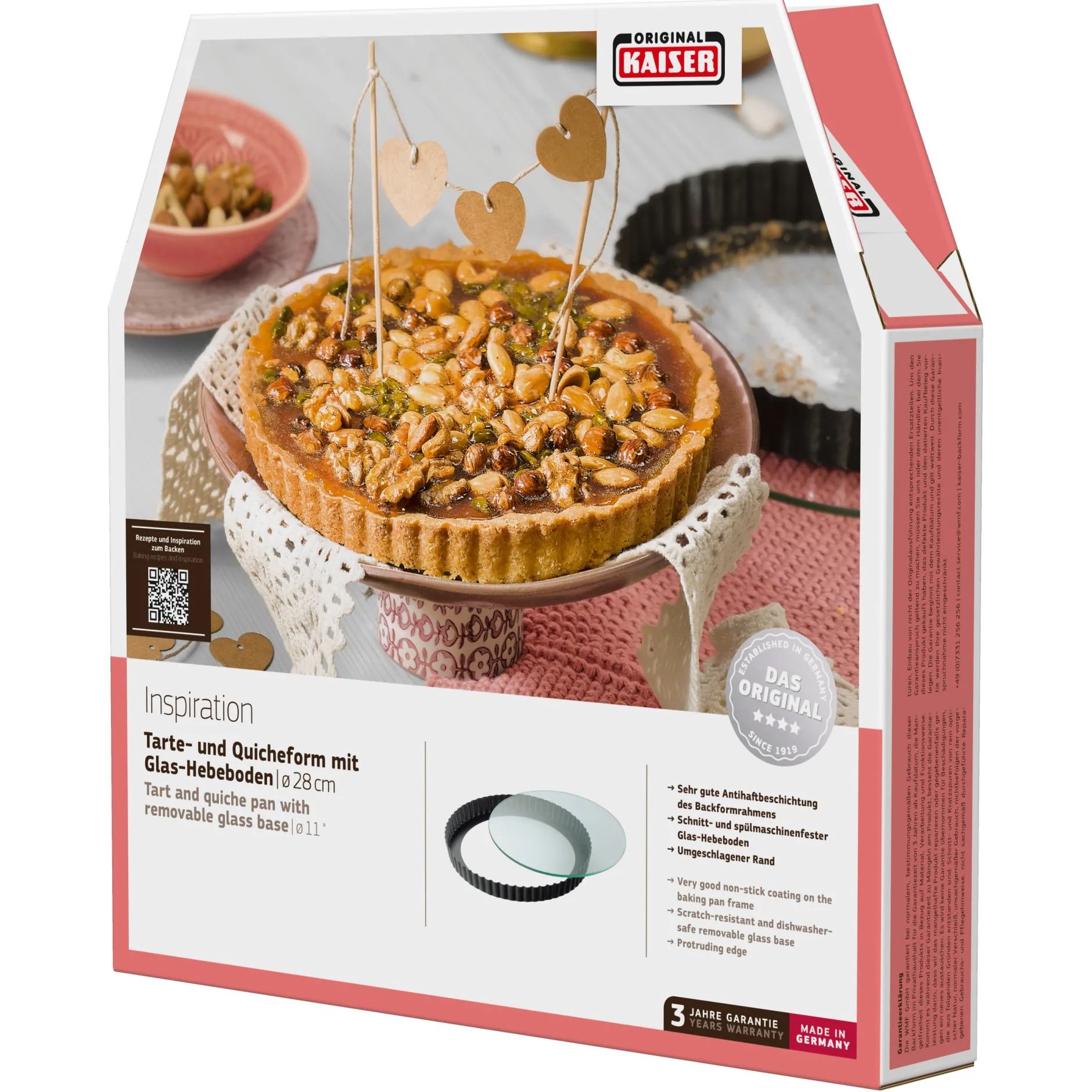 KAISER Inspiration Tarte- & Quicheform mit Glashebeboden, 28 cm|WMF