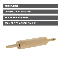 KAISER Inspiration Teigausroller Buchenholz, 25 cm|WMF