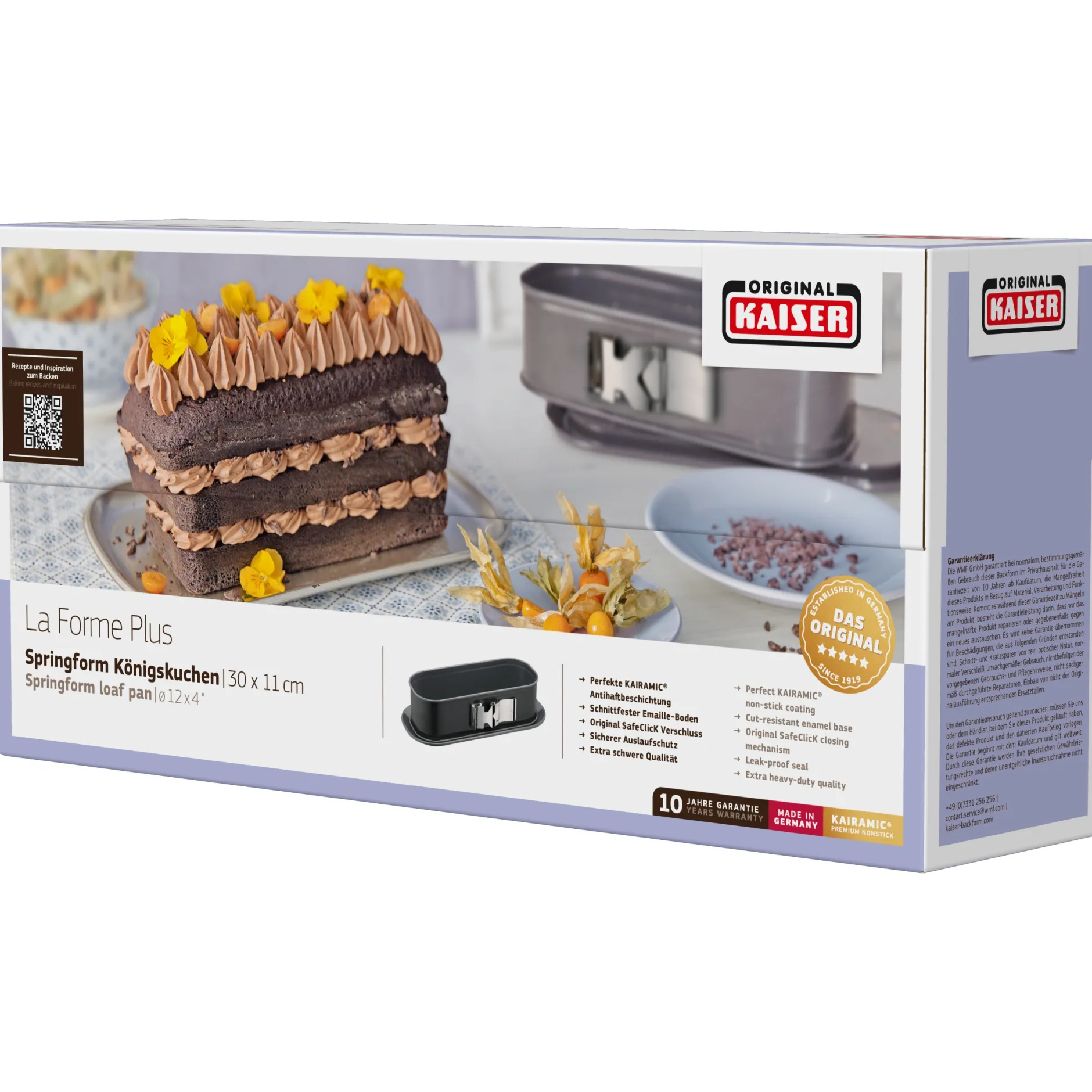 KAISER La Forme Plus Königskuchen Springform mit SafeClick, 30 x 11 cm|WMF Clearance