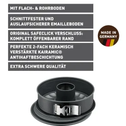 KAISER La Forme Plus Springform mit Rohrboden und SafeClick, 26 cm|WMF Hot