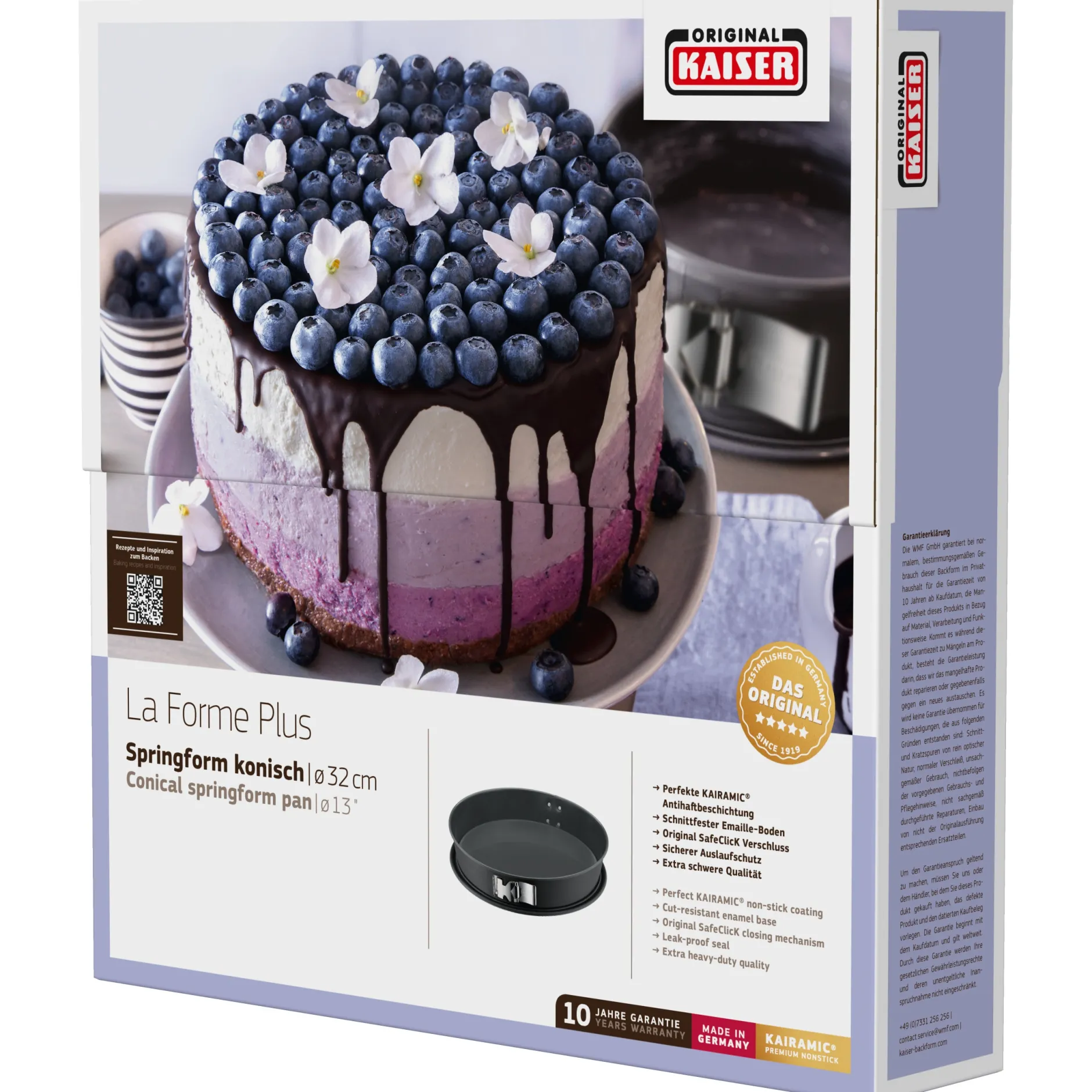 KAISER La Forme Plus Springform mit SafeClick, konisch, 32 cm|WMF Online