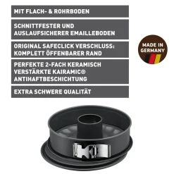 KAISER La Forme Plus Springform mit Rohrboden und SafeClick, 28 cm|WMF Outlet