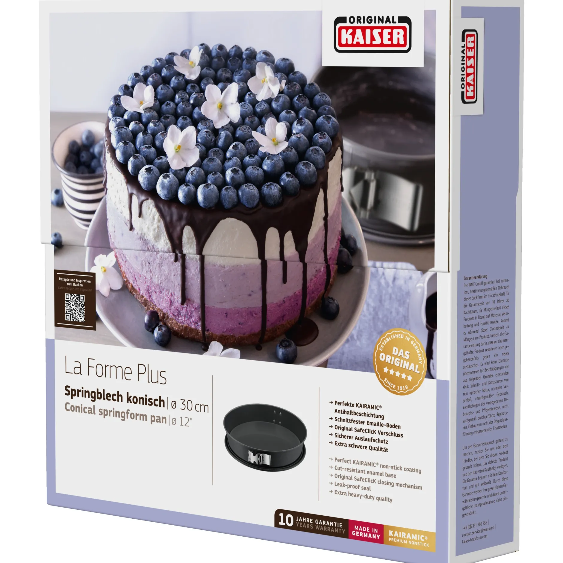 KAISER La Forme Plus Springform mit SafeClick, konisch, 30 cm|WMF Outlet