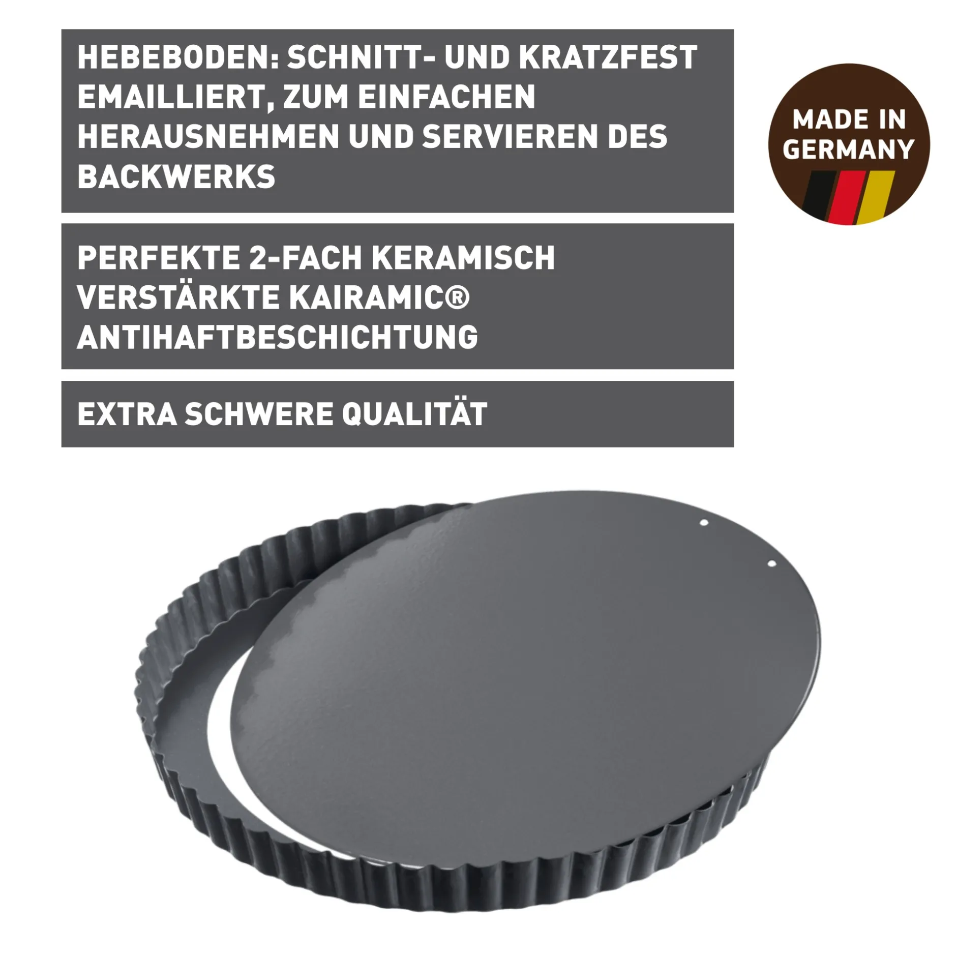KAISER La Forme Plus Tarte- und Quicheform mit Hebeboden, 32 cm|WMF Discount