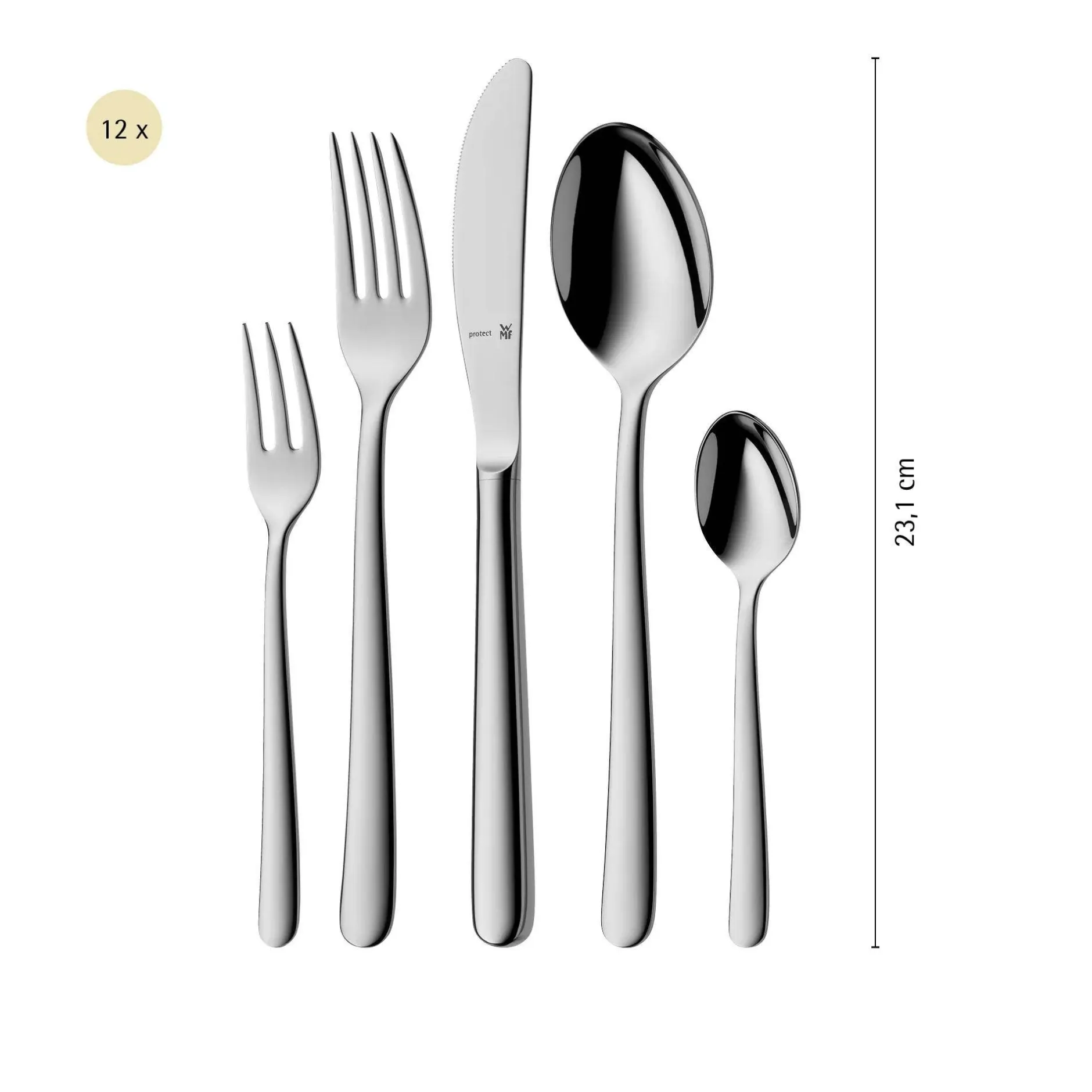Kult Plus Besteck-Set, 66-teilig, Cromargan protect®|WMF Discount