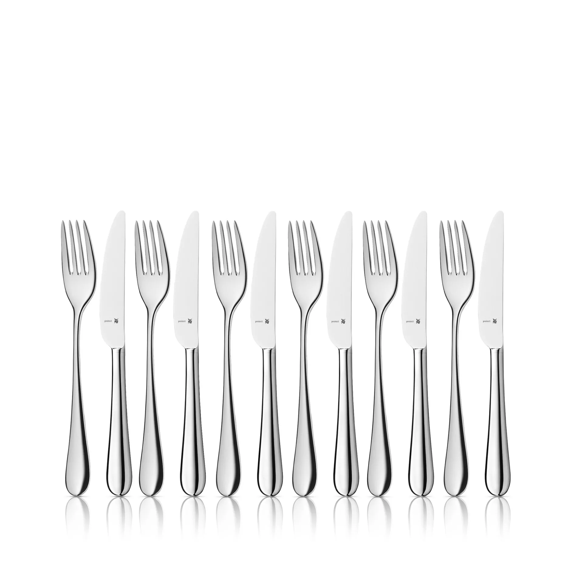 Merit Dessertbesteck-Set, 12-teilig, Cromargan protect®|WMF Discount