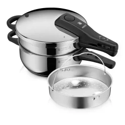Perfect One Pot Schnellkochtopf-Set, 22 cm, 3 & 4,5 L, stapelbar, mit Dämpfeinsatz|WMF New