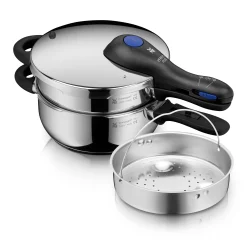 Perfect Plus One Pot Schnellkochtopf-Set, 22 cm, 3 & 4,5 L, stapelbar, mit Dämpfeinsatz|WMF Outlet