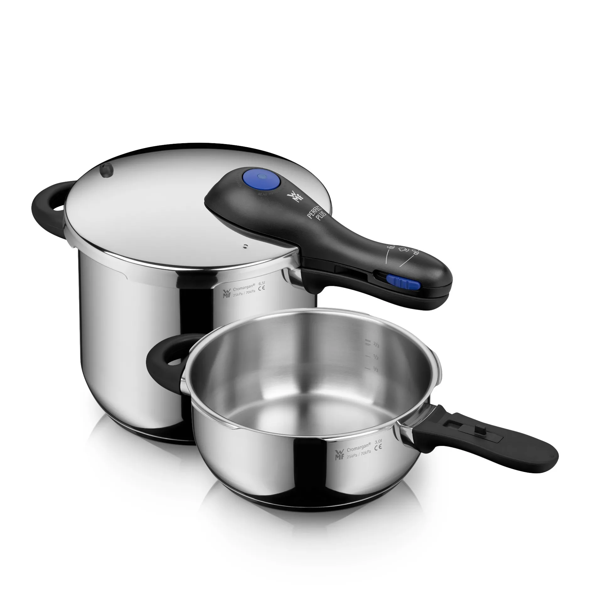 Perfect Plus One Pot Schnellkochtopf-Set, 22 cm, 6,5 und 3,0 Liter|WMF Hot