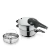 Perfect Premium One Pot Schnellkochtopf-Set mit Dampfgareinsatz, 22 cm, 4,5 und 3,0 Liter, stapelbar|WMF