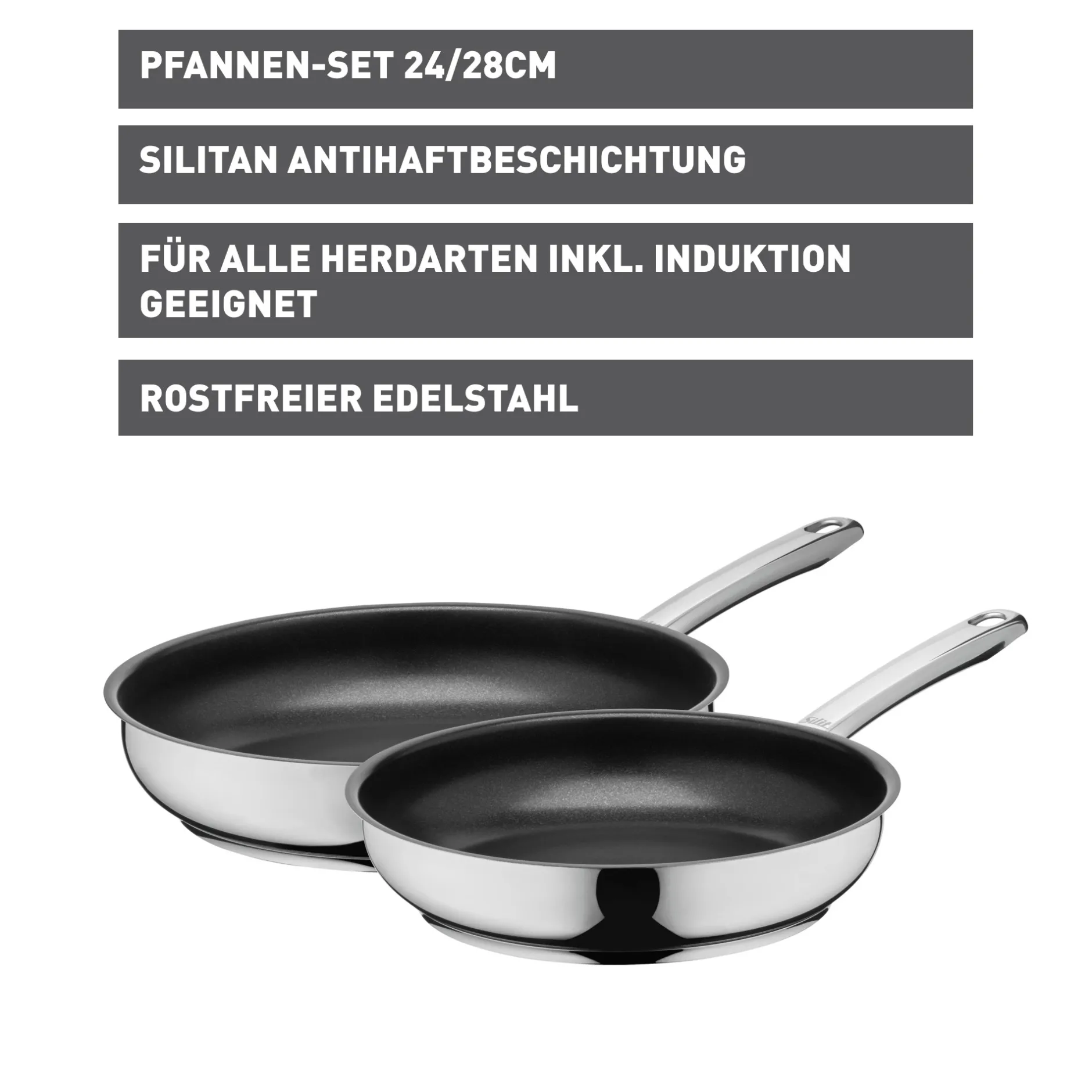 Silit Calabria Pfannen-Set, 24 & 28 cm|WMF