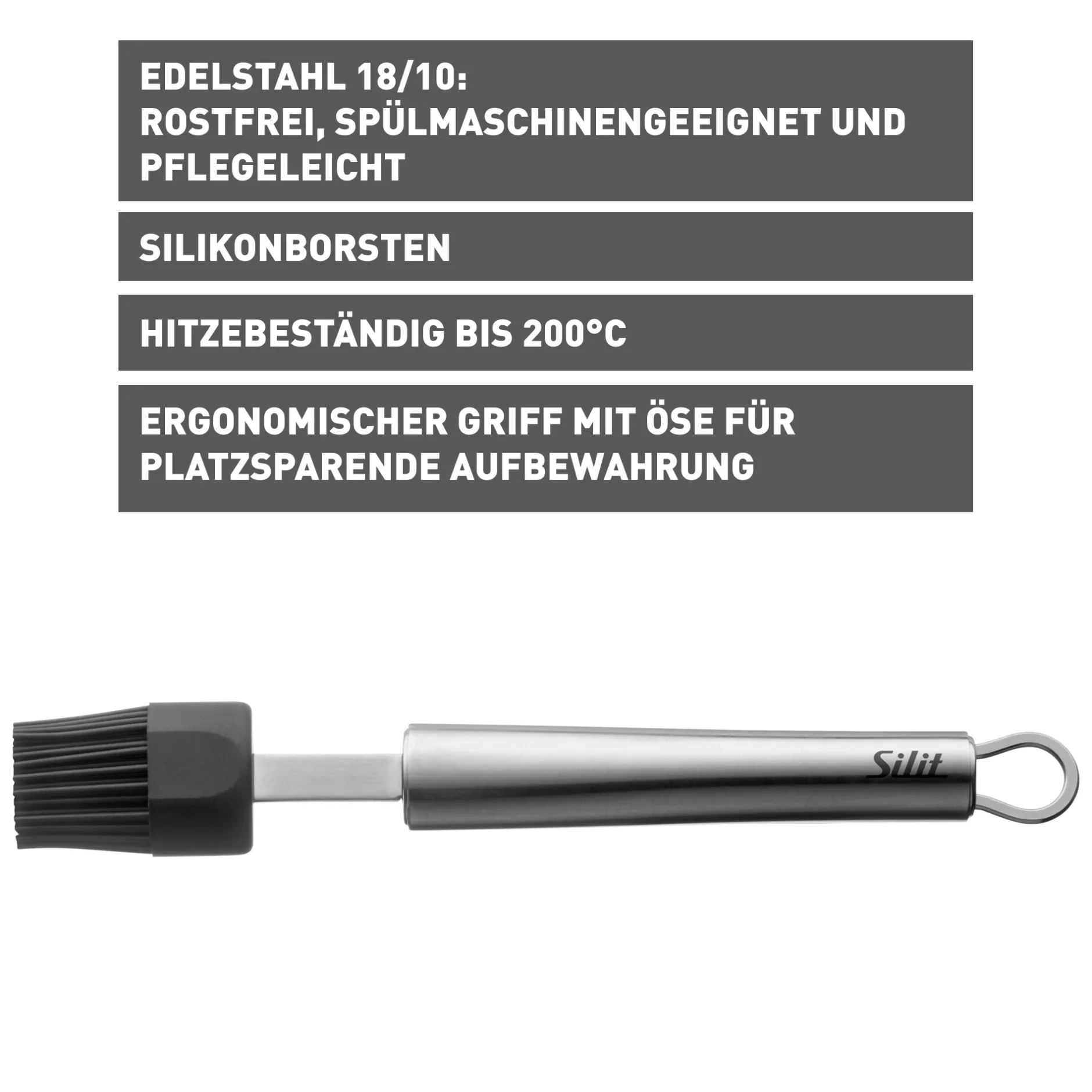 Silit Classic Line Back-/Marinadenpinsel, 21,5 cm|WMF Best