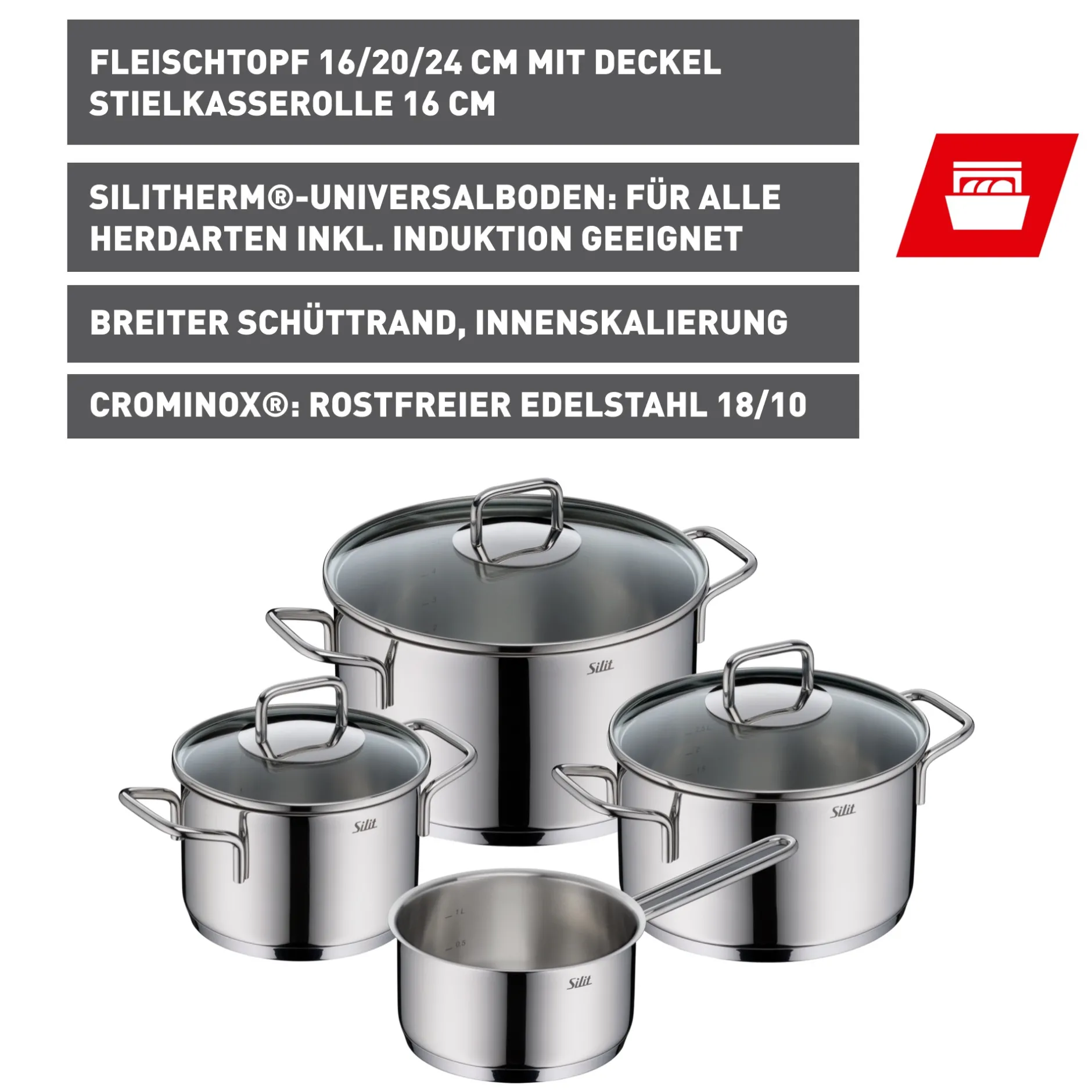 Silit Extra Cook Kochgeschirr-Set* 4-tlg.|WMF Clearance