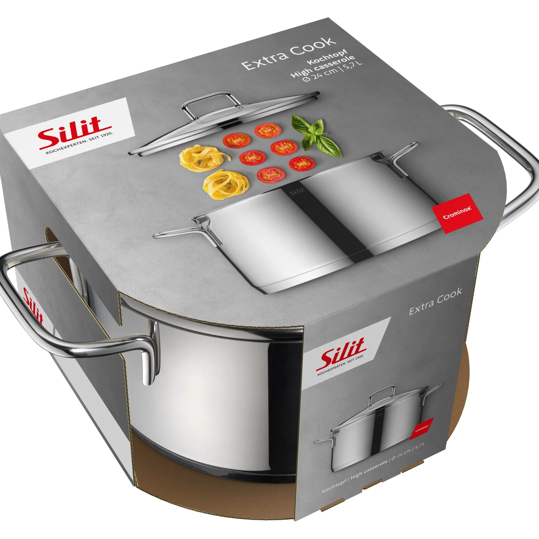 Silit Extra Cook Kochtopf 24 cm mit Glasdeckel|WMF Hot