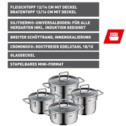 Silit Extra Cook Mini Topf Set 4 teilig|WMF Clearance