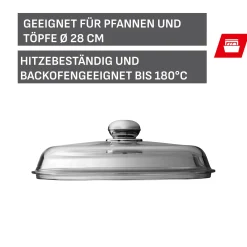 Silit Glasdeckel mit Edelstahlgriff, 28 cm|WMF Hot