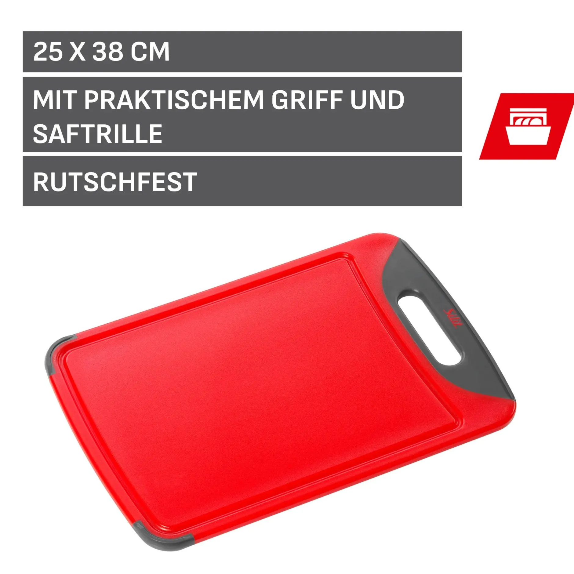 Silit Schneidebrett, Rot, 38 x 25 cm|WMF New