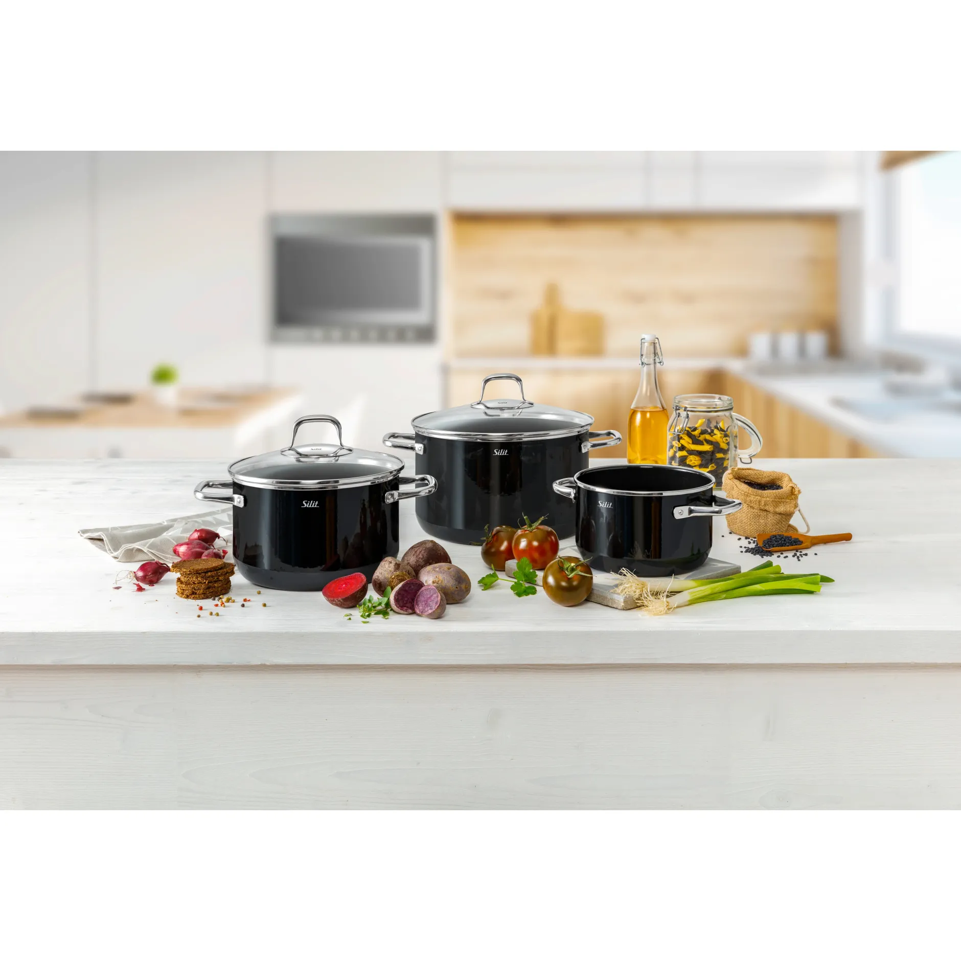 Silit Silargan® Elegance Topf-Set, 4-teilig, Black|WMF Discount