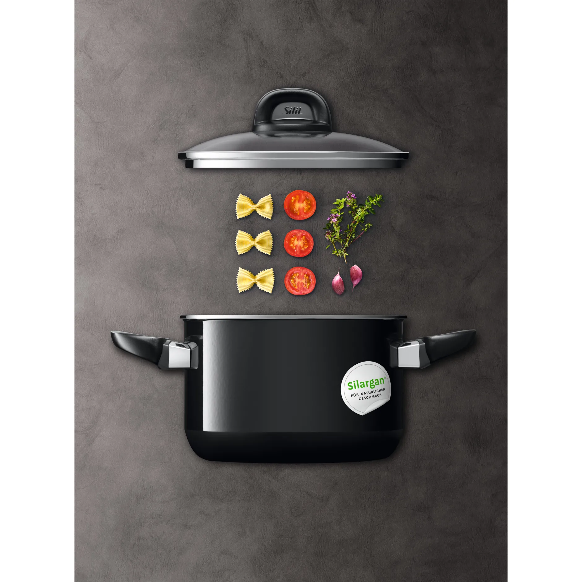 Silit Silargan® Modesto Bratentopf mit Deckel, 16 cm, Black|WMF Hot