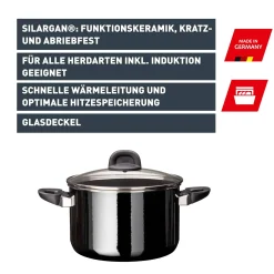 Silit Silargan® Modesto Kochtopf mit Deckel, 24 cm, Black|WMF Discount