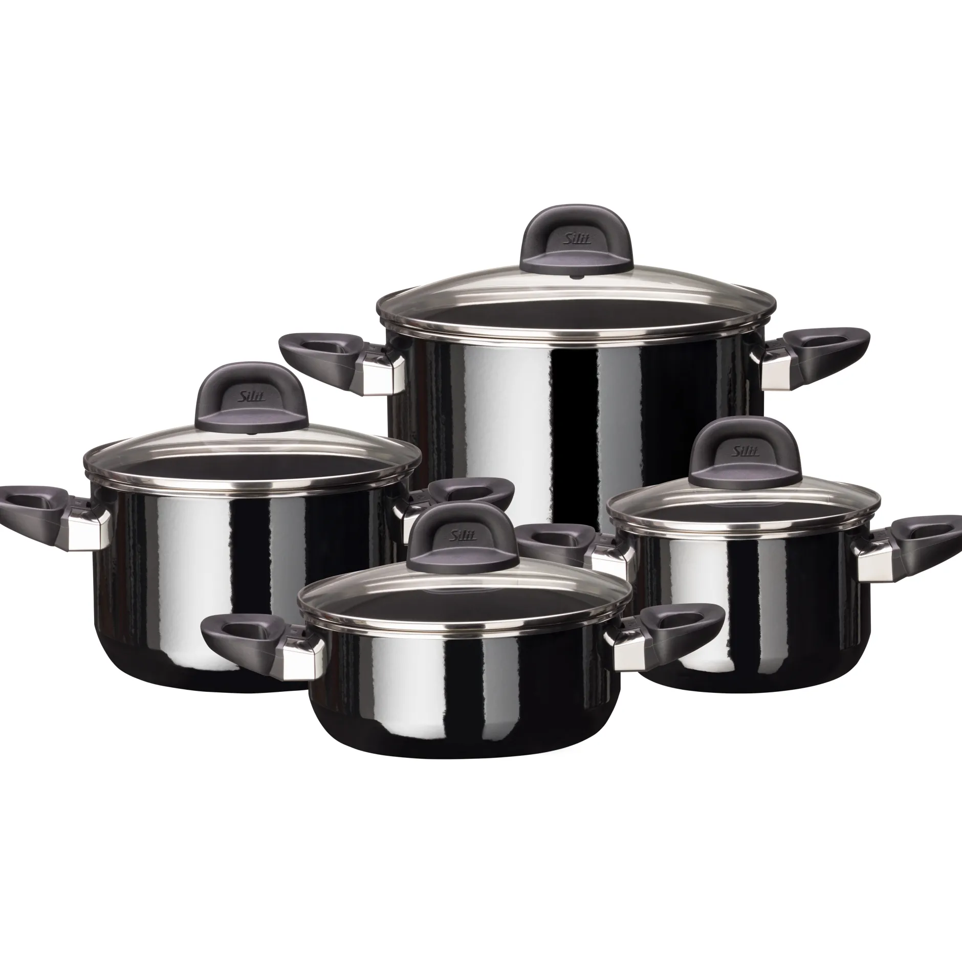 Silit Silargan® Modesto Topf-Set 4-teilig, Black|WMF Hot