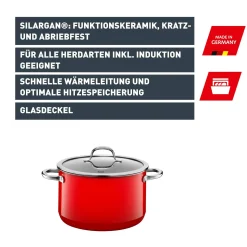 Silit Silargan® Passion Bratentopf mit Deckel, 24 cm, Red|WMF Best