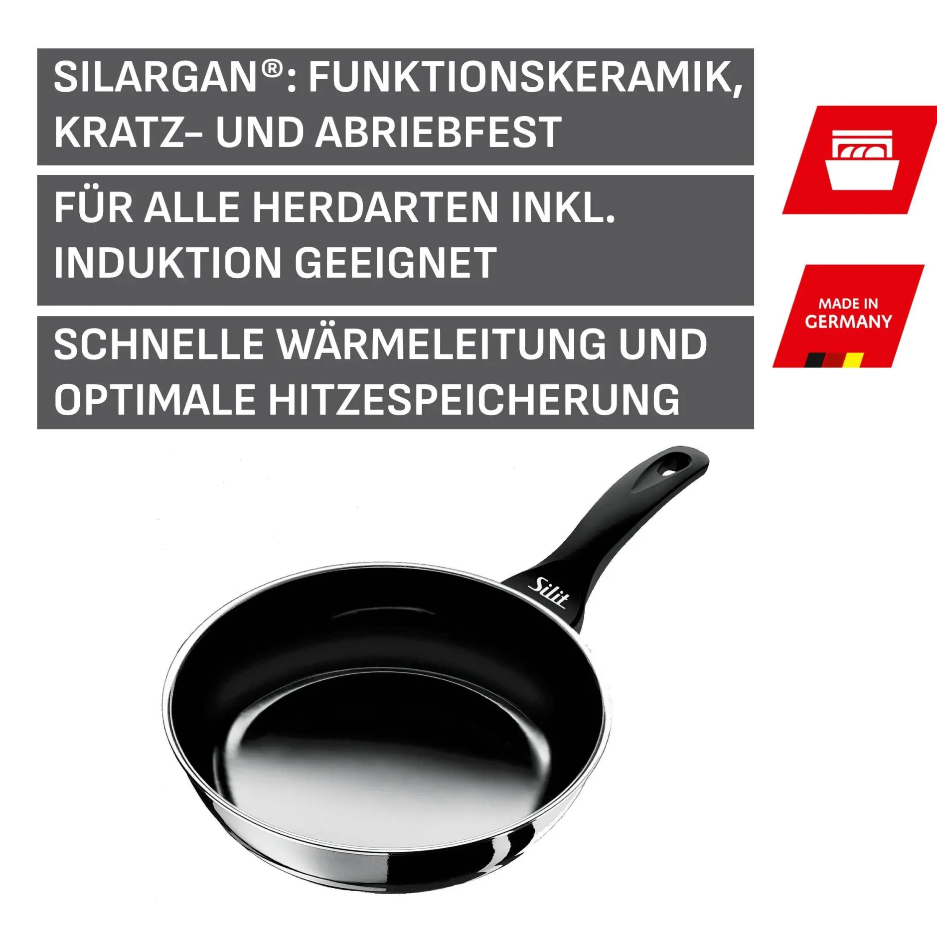 Silit Silargan® Professional Stielpfanne hoch, 20 cm, Black|WMF Outlet