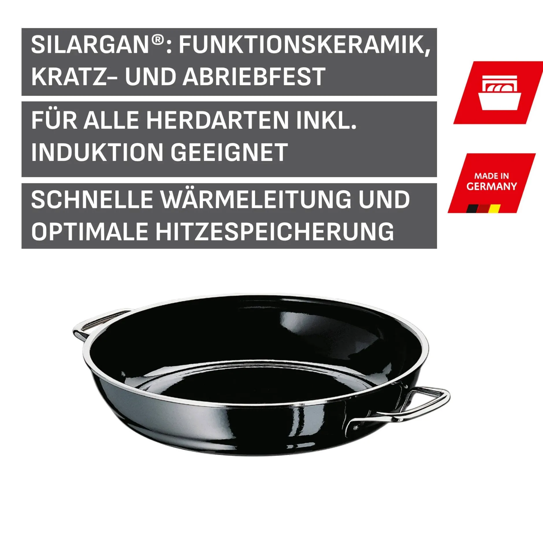 Silit Silargan® Professional Servierpfanne, 20 cm, Black|WMF Hot
