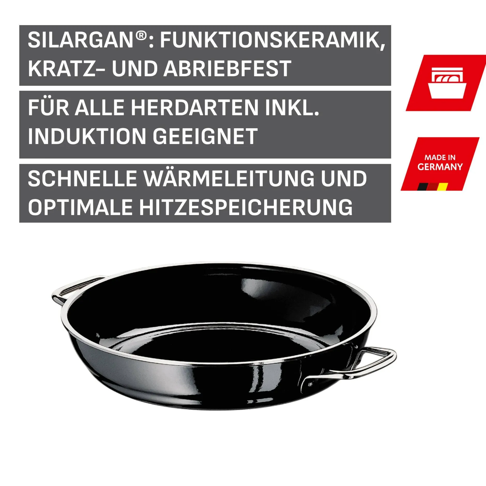 Silit Silargan® Professional Servierpfanne, 28 cm, Black|WMF Sale